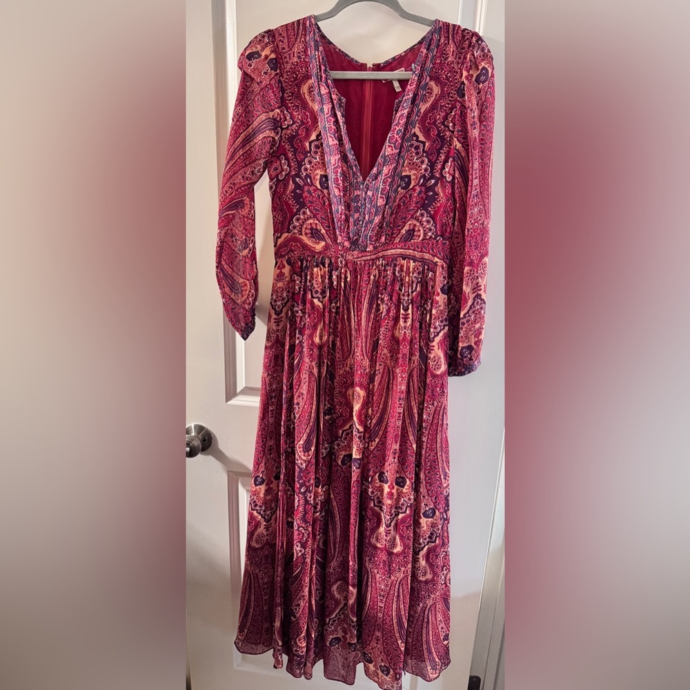 Joie Molly Maxi Dress MSRP $698 Sz S Vintage Fall 2015 Featured in Vogue 💯 Silk - Picture 8 of 15